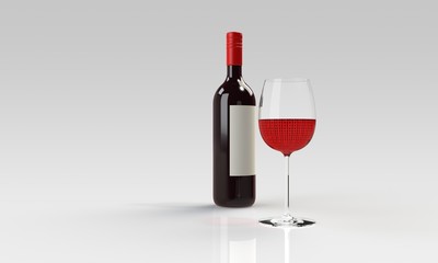 red wine and glass of wine