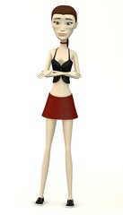 female character in casual clothes - bossy pose