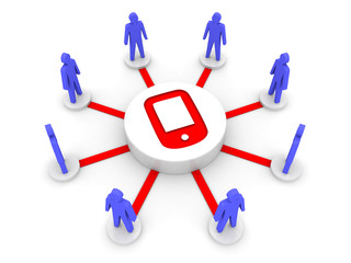 New communication technology connect people.