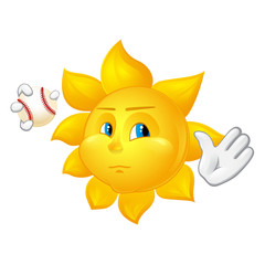 sun in throwing ball
