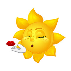 beautiful sun making air kiss