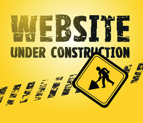 constructing a website black and yellow background