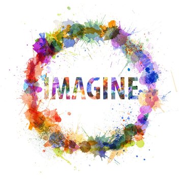 Imagine Concept, Watercolor Splashes As A Sign