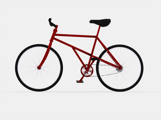 Naklejka na ściany i meble Red bicycle isolated