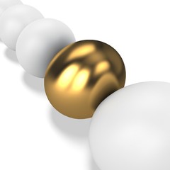 Golden egg among wtihe