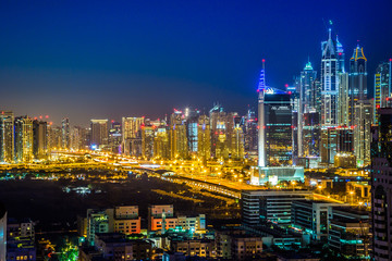Fototapeta na wymiar Downtown Dubai. East, Zjednoczone Emiraty Arabskie Architektura