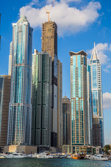 Naklejka premium Dubai Marina cityscape, UAE
