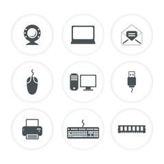 abstract multiple computer icon template