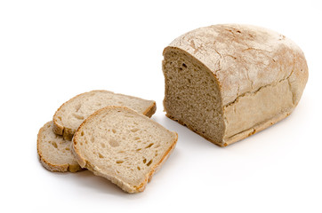 Angeschobenes Weizenmischbrot