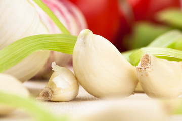 garlic clove peeled closeup