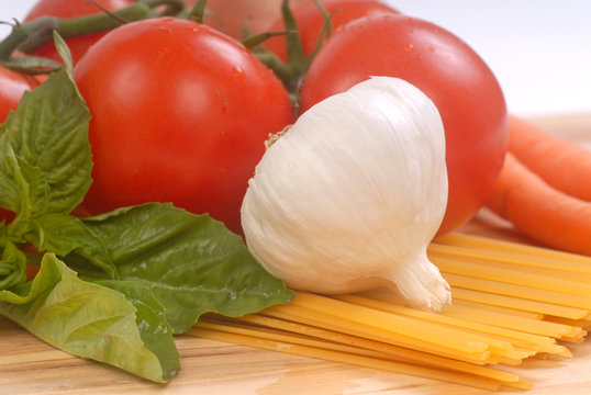 Fresh ingredients for making pasta