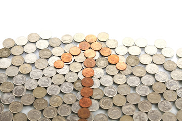 Arrow of coins