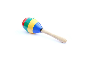 Colorful maracas isolated on white background