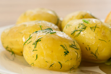 young boiled potatoes