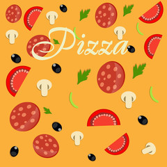 Pizza menu template vector illustration