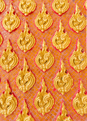 Thai handcraft pattern  in  Buddhist temple