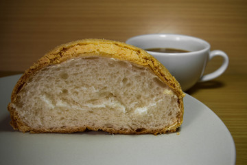 Bread on dish
