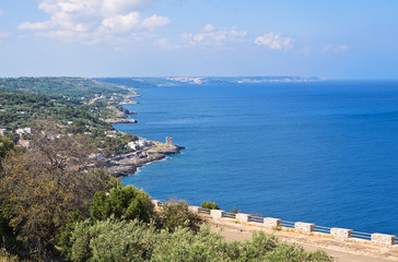 Fototapeta na wymiar Panoramiczny widok Tiggiano. Puglia. Włochy.