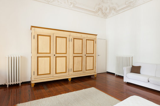 View Of Antique Wardrobe In A Hotel Room