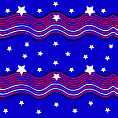 Obraz premium Independence day background. Seamless pattern
