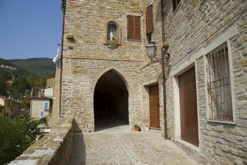 glimpse of a village in the Italy