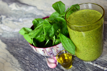 Cocktail from spinach