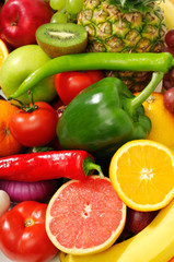 Composition fruits and vegetables