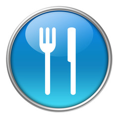 Fototapeta premium Bottone vetro posate