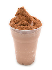 Chocolate Cocoa smoothie in glass