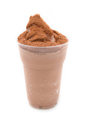 Chocolate Cocoa smoothie in glass