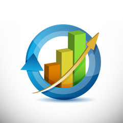 Colorful Business arrow cycle graph