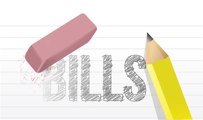 erase bills concept illustration design