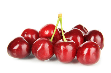 Cherry berries isolated on white