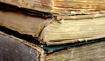 Old damaged books
