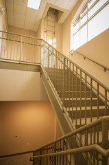 Stairwell and emergency exit in building