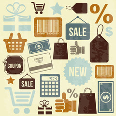 shopping icons design