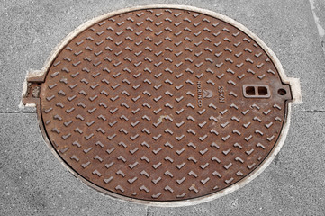 manhole on the street