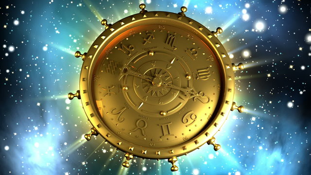 Golden Zodiac Machine and Stars