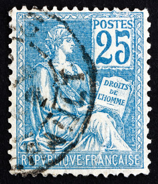 Postage stamp France 1900 The Rights of Man
