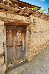 Fototapeta na wymiar An old wooden door in Koprivshtitsa Bulgaria