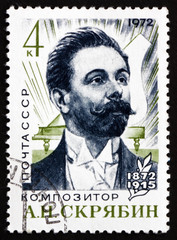 Postage stamp Russia 1972 Alexander Nikolayevich Scriabin