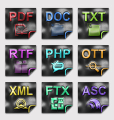Document file type icons
