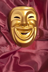 Golden  comedy theatrical mask
