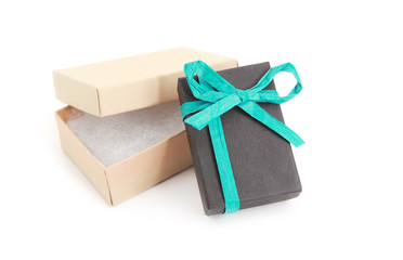 open and closed gift boxes