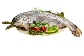 Fresh raw rainbow trout
