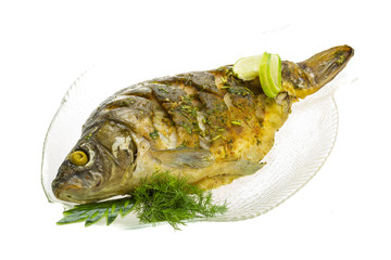 Grilled carp