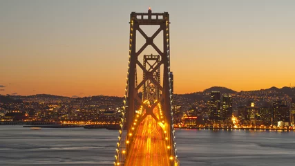 Fototapeten Bay Bridge, San Francisco, California © somchaij
