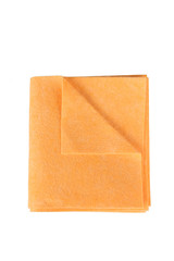 Microfiber cleaning towel over white background