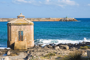 Fototapeta na wymiar Panoramiczny widok na Santa Maria di Leuca. Apulia. Włochy.