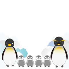 ペンギン親子　ファミリー